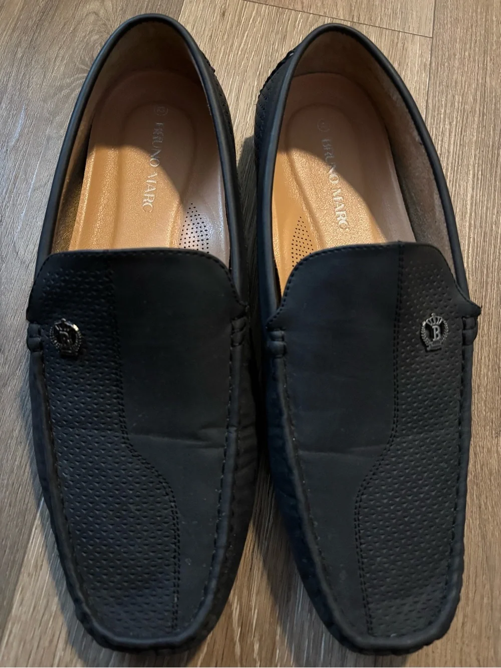 Bruno Marc Men's Black Slip-On Driving Moccasins